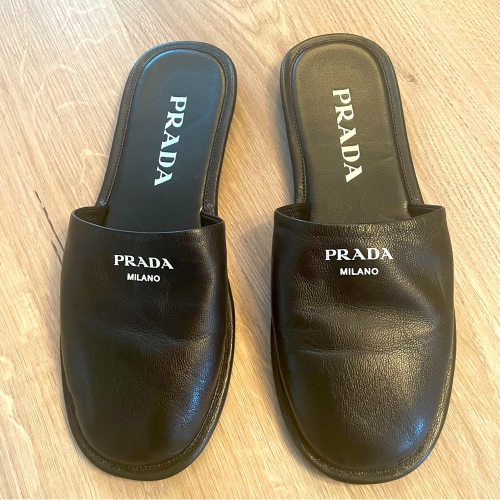 Prada Goat Leather Mule Slide